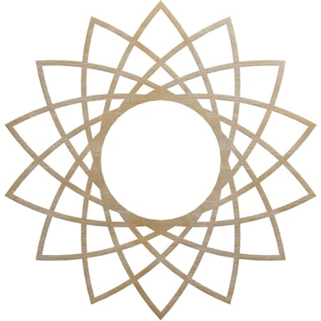 Ekena Millwork Eleanor Wood Fretwork Pierced Ceiling Medallion, Birch, 40"OD x 15 3/8"ID x 1/4"T CMWP40X40X0250EABI